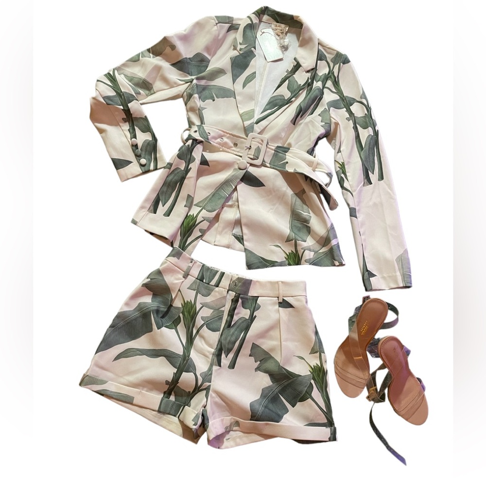2 Piece blazer and short set.
